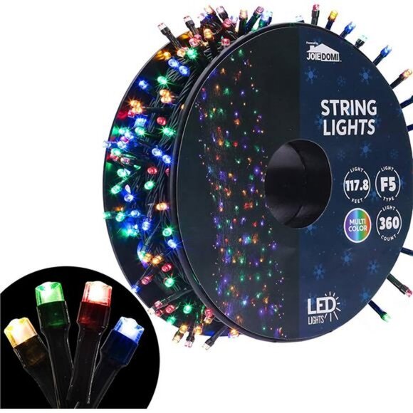 LED 117.8ft Christmas String Lights for Indoor & Outdoor Decoration - Picture 1 of 7
